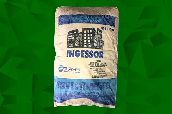 Gesso lento em pó